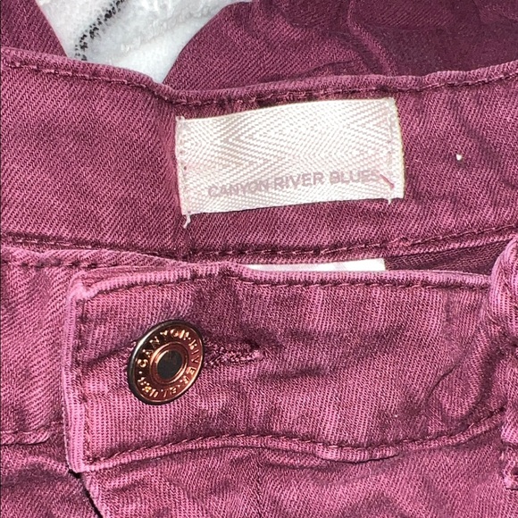 Canyon River Blues Women's Maroon Jeggings - Picture 3 of 3
